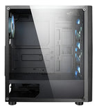 Caja Gabinete Iceberg Crystal G9 Atx - 4 Ventiladores Rgb Color Negro