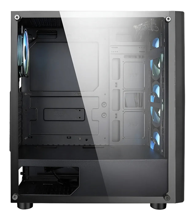 Caja Gabinete Iceberg Crystal G9 Atx - 4 Ventiladores Rgb Color Negro
