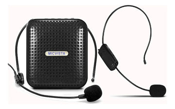 Microfono Con Amplificador De Voz Inalambrico | Enseñanza Color Negro