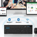 Combo Genius Teclado + Mouse Slimstar 8230 Wireless/bt Mouse Negro Teclado Negro