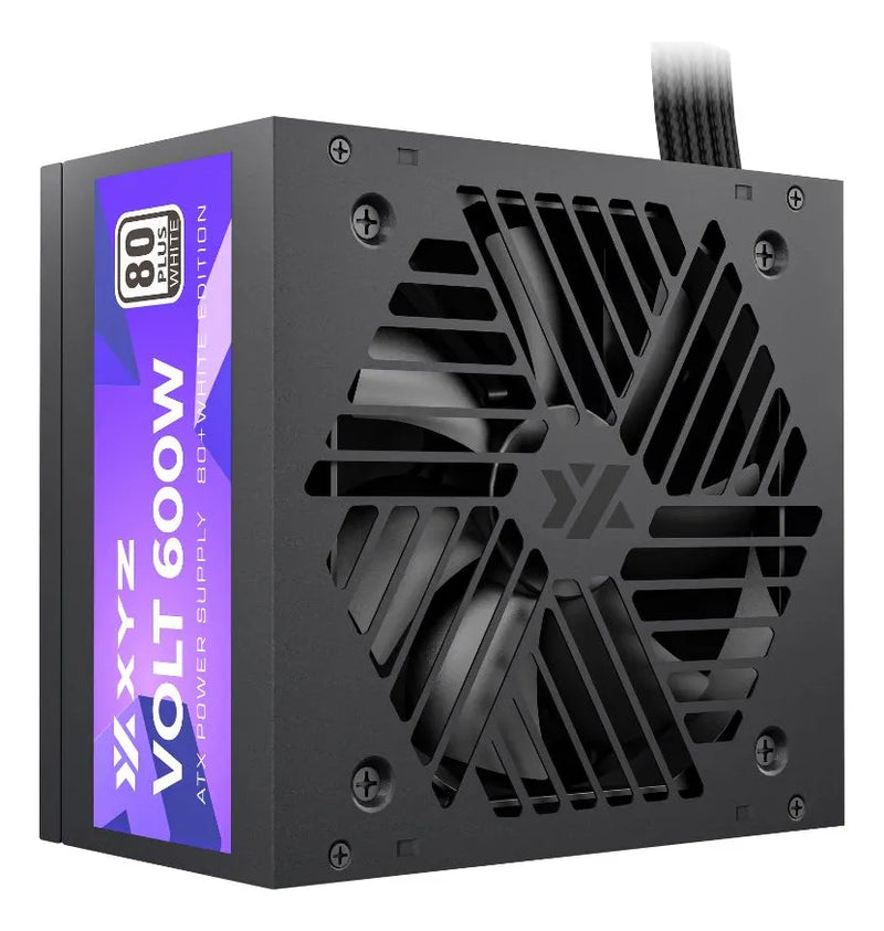 Fuente Poder Xyz Volt 600w Certificada 80+ White Color Negro