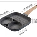Sarten Antiadherente 3 Divisiones Huevos Arepas Carnes Gris