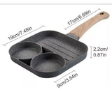 Sarten Antiadherente 3 Divisiones Huevos Arepas Carnes Gris