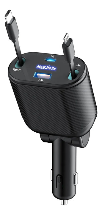 Magjieyx Cargador Retractil De Coche Para Todos Los Telefono