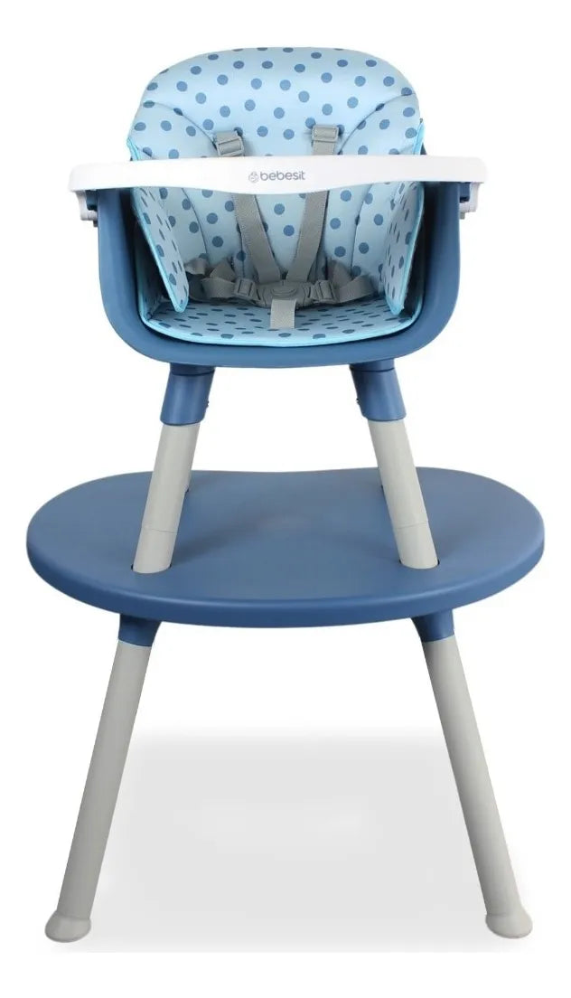 Silla Comedor Bebe 3en1 Baby Azul Bebesit comedor escritorio con alcolchado
