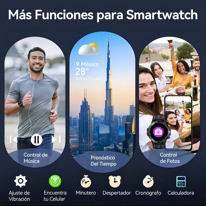 Reloj inteligente Smartband Cubot Cseries C29 display de 1.52" Negro