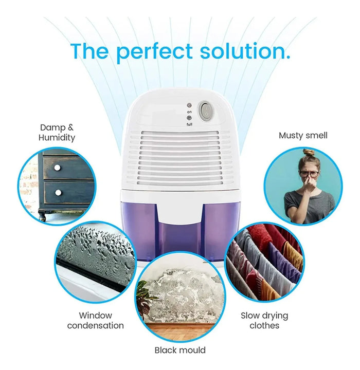 Deshumificador Electrico Absorbente De Humedad 500ml Blanco