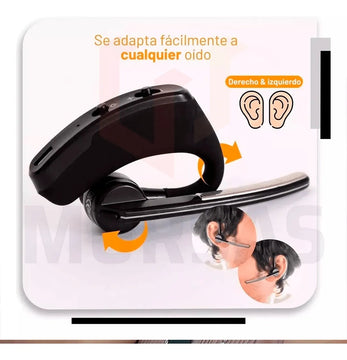 Audífono Bluetooth Llamadas Música Batería Larga Duración Negro