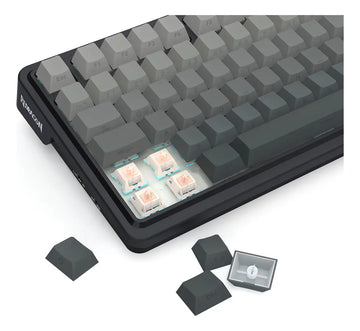 Teclado Redragon Eisa Max K686sp-rgb-max Gris Inalambrico Idioma Español Latinoamérica