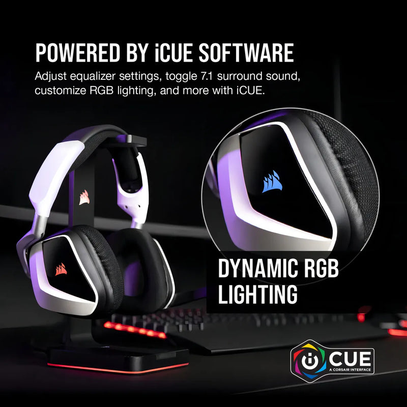 Fone de ouvido over-ear sem fio Corsair VOID RGB Elite Wireless CA-9011201-NA blanco