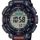 Reloj pulsera digital Casio PRG-340 con correa de uretano color negro - fondo gris