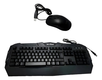 Combo Gamer Teclado/mouse Weibo Wb-520 Rgb Color del mouse Negro Color del teclado Negro