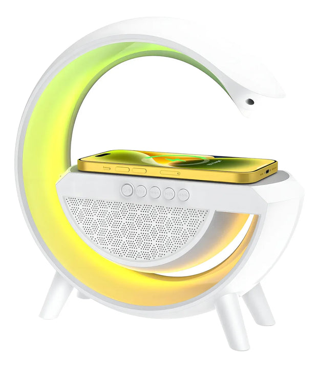 Bocina Bluetooth Altavoz Cargador Inalámbrico Led Rgb