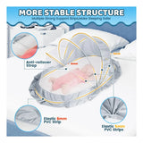 Mosquitero De Bebé Toldillo Mosquitos Portátil Plegable Gris