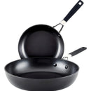 KitchenAid Set x2 Sartenes 31 y 21cm Antiadherente Anodizado Duro Negro Onix 84811