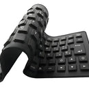 Teclado flexible de silicona usb plegable pc tab notebook Abnt2 flex2 color negro