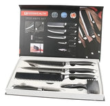 Juego De Cuchillos De Cocina X 7pcs Set En Acero Inoxidable Color Negro