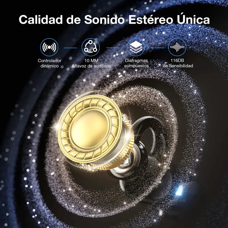 Audifonos Inalambricos Clip-ear 1hora Aut210 Auriculares Con Negro