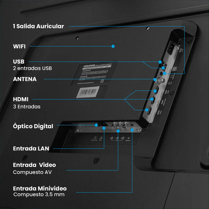 Televisor Smart 55 Pulgadas Android 55bo67 Challenger