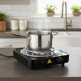 Estufa Electrica Sencilla De Un Puesto Cocina 1000w 60hz Negro