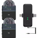 Microfono Sx31 De Solapa Inalambrico Para Celular Tipo C I Negro
