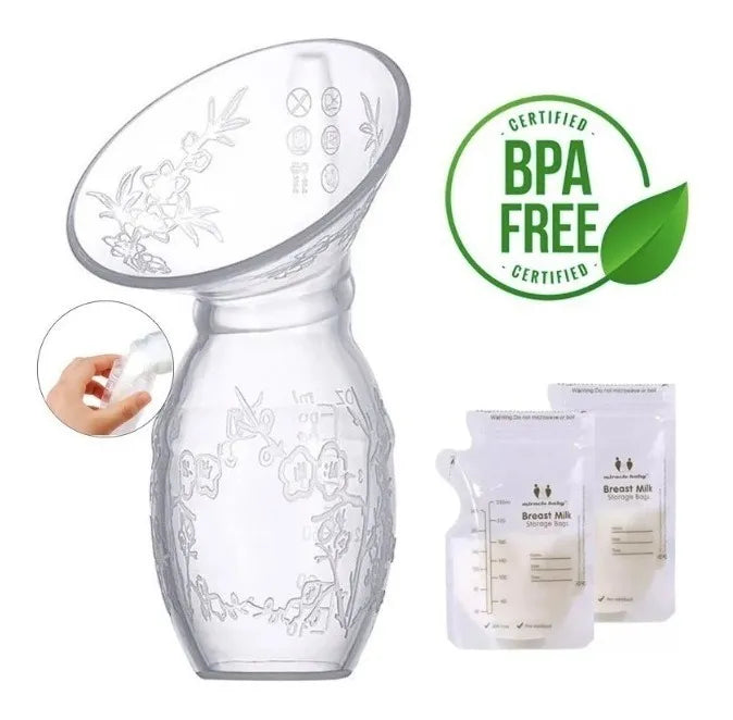 Extractor De Leche Manual En Silicona + 30 Bolsas Recolector