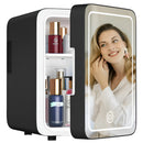 Refrigerador Con Espejo De Luz Led Regulable, Mini, Portátil Negro