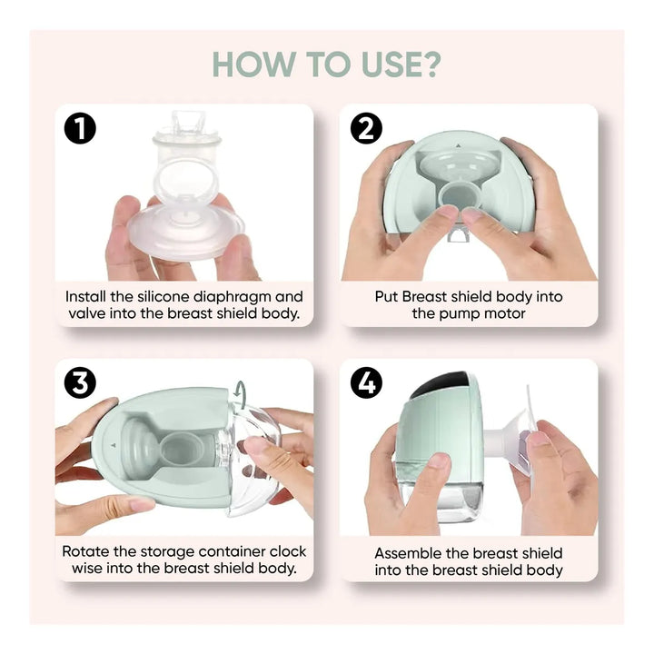 Zomee Fit - Extractor De Leche Portatil, Manos Libres, Porta