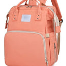 Mochila Bolso Maternal Bebé Cuna Gran Capacidad Impermeable Color Salmón