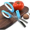 Tijeras de cocina con 5 cuchillas para cortar ensaladas, hierbas y condimentos