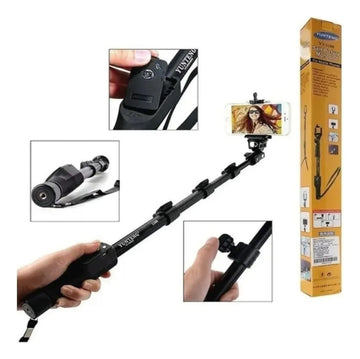 Monopod Palo Brazo Selfie Retractil Fotografia Cámaracelular Negro