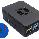 Caja O Case Para Raspberry Pi 4 B Negro Con Ventilador