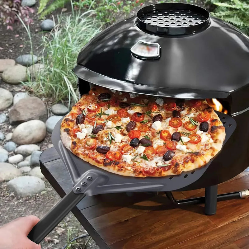 Pelador De Pizza Perforado Nutuni, 14 X 16, Ánodo Profesiona