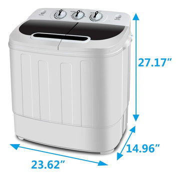 Mini Lavadora Compacta De Carga Superior De Doble Tina