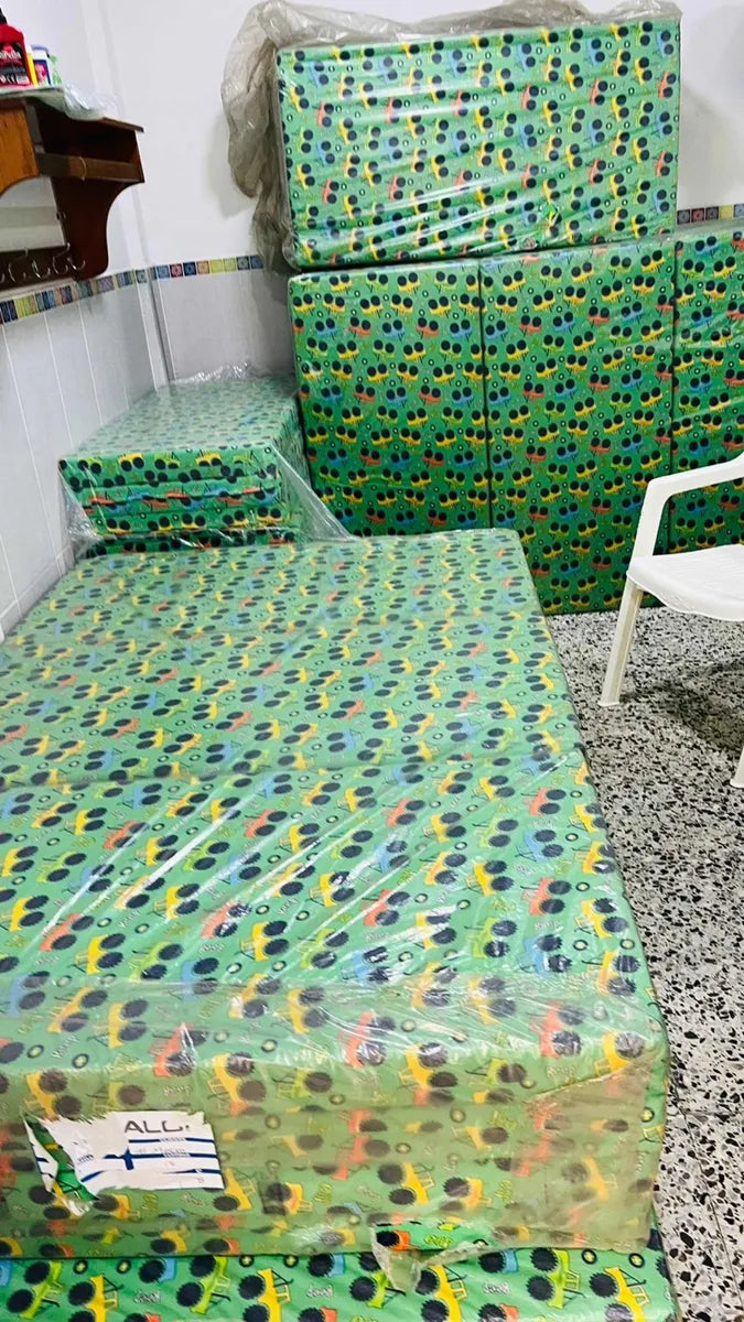 Colchonetas Doble Forro Para Colegios, Jardines Infantiles Turquesa
