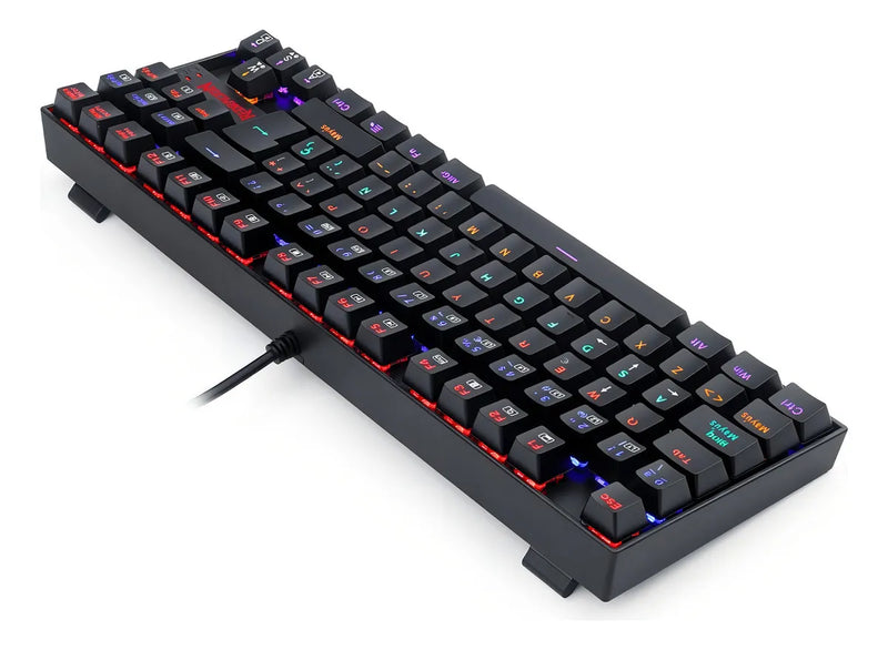 Teclado Mecánico Redragon Kumara Rainbow K552-kr-sp Teclado Negro Idioma Español Latinoamérica