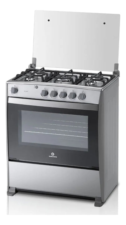 Estufa De Piso Indurama Alcala 32 Horno Grill 5 Puestos Color Gris