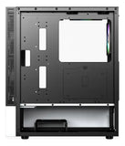 Chasis Xyz Airone 100 Mesh Negra 6.fan Argb Vidrio Templado Negro