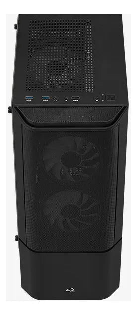 Gabinete Gamer Aerocool Quantum Mesh 3 Ventiladores Argb Negro
