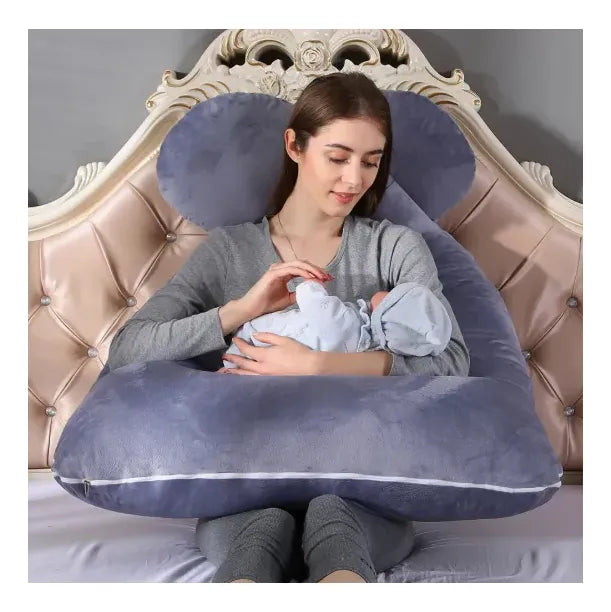 Almohada Para Embarazo En Forma De S Gris