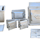 Estufa Leña /herrajes En Aluminio Fundido Plateado