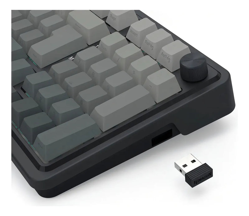 Teclado Redragon Eisa Max K686sp-rgb-max Gris Inalambrico Idioma Español Latinoamérica