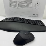 Combo Teclado Mouse Inalambrico Ergonomico Receptor Usb Weib Teclado Negro