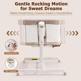 Onthewei Moises Para Bebe, Cuna Mecedora 3 En 1 Con Ruedas,