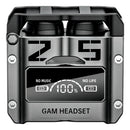 Audífonos Inalámbricos Gamer Bluetooth 5.3 M25 Táctil Hi-fi Gris