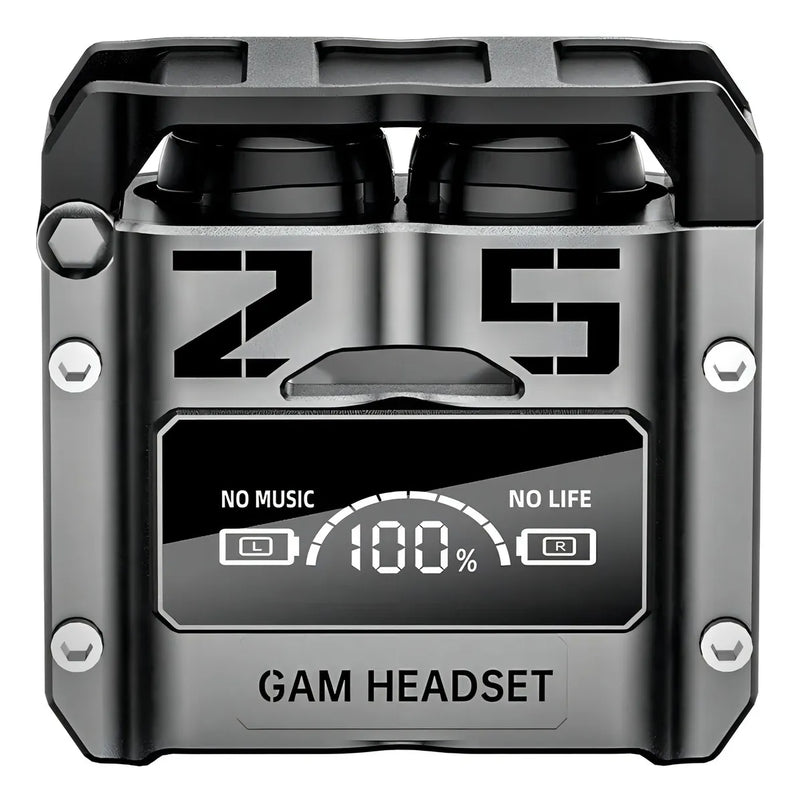 Audífonos Inalámbricos Gamer Bluetooth 5.3 M25 Táctil Hi-fi Gris