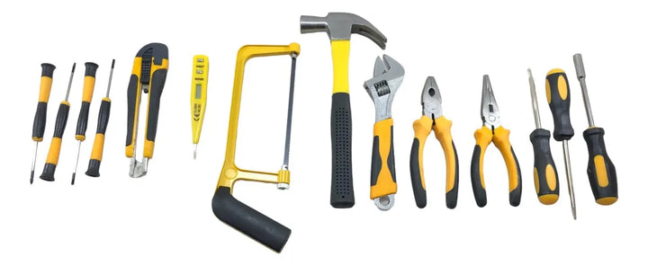 Taladro Percutor 36v Inalámbrico 2baterías + 92 Herramientas Amarillo