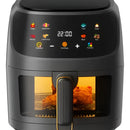 Freidora De Aire 8 Litros Sin Aceite Grande Air Fryer Negro Y Blanco