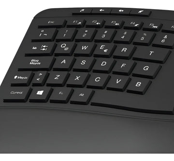 Teclado Klip Xtreme Transcend Wireless Ergonómico - Kbk-530s Color Del Teclado Negro