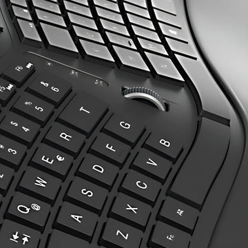 Teclado Klip Xtreme Transcend Wireless Ergonómico - Kbk-530s Color Del Teclado Negro
